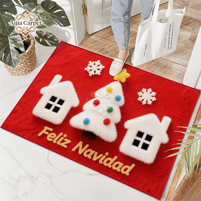Red Christmas Doormat